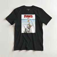 Load image into Gallery viewer, "PAWS" Personalized Cat Photo &amp; Name Movie Pun Tee