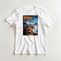 Load image into Gallery viewer, Mockup Bark to the Future on white tee