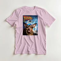 Load image into Gallery viewer, Mockup Bark to the Future on light pink tee