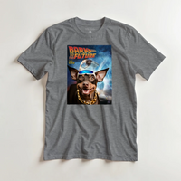 Load image into Gallery viewer, Mockup Bark to the Future on sport grey tee