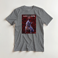 Load image into Gallery viewer, Mockup American Cutie on sports grey tee