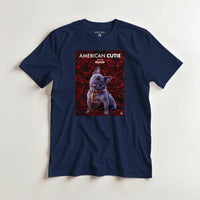 Load image into Gallery viewer, Mockup American Cutie on navy tee