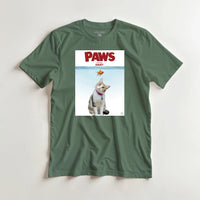 Load image into Gallery viewer, Mockup Paws on military green tee