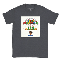 Load image into Gallery viewer, Mockup customizable on dark heather tee
