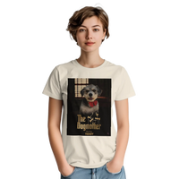 Load image into Gallery viewer, Mockup Dogmother Teddy sand tee on body