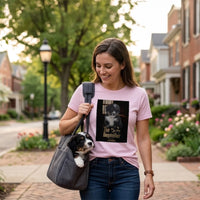 Load image into Gallery viewer, Mockup Dogmother Cookie on light pink tee on body