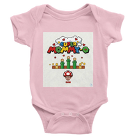 Load image into Gallery viewer, "SUPER MOMMY-O" Personalized Baby Photo &amp; Name Bodysuit