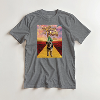 Load image into Gallery viewer, Mockup Wizard of Paws (dog) on sport grey tee