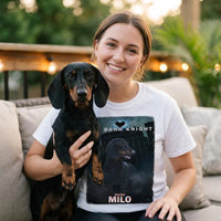 Load image into Gallery viewer, Mockup on body The Bark Knight Milo