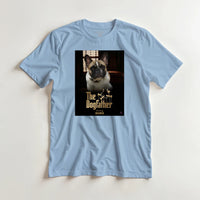 Load image into Gallery viewer, Mockup Dogfather on light blue tee