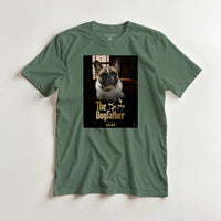 Load image into Gallery viewer, Mockup Dogfather on military green tee