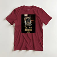 Load image into Gallery viewer, Mockup Dogfather on garnet tee
