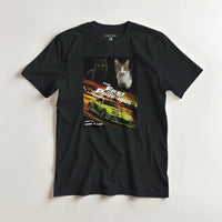Load image into Gallery viewer, "FAST &amp; PURR-ious" Personalized Multi-Cat Car Movie Pun Tee